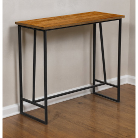 Стол обеденный деревянный Tobi Sho Шарм/Т17 для бара, кафе, терассы Орех, столешница 20 мм 750х1100х500 мм