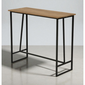 Стол обеденный с ДСП Tobi Sho Шарм/Т17 для бара, кафе, терассы Дуб эвок, столешница 18 мм 750х1140х470 мм