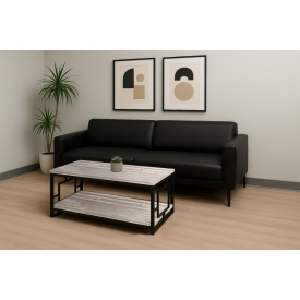 Столик журнальный Tobi Sho ЛофтВуд/G1 с ясеня для гостинной, офиса, приемной, терассы Канадская сосна, 500х1200х600 мм