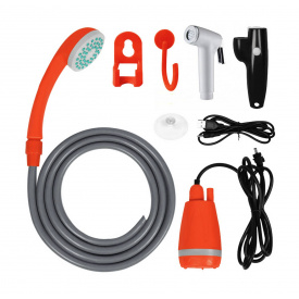 Аккумуляторный переносной душ SUNROZ Portable Shower Upgrade 2200 mAh Оранжевый (SUN4017_2)