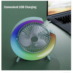 Вентилятор настольный No Brand USB-Type-C 33278 Green (30151433) Умань