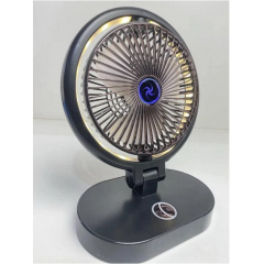 Настольный вентилятор Desko WL 1564 LED Desktop Fan Черный (30151439А) Чугуїв