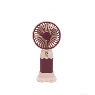 Ручной вентилятор Mini Fan Hello Summer 121 Бордово-розовый (30151451)