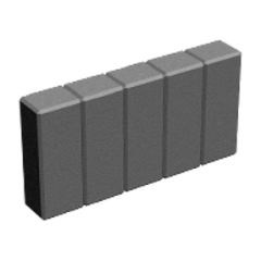 Поребрик фігурний квадратний Золотий Мандарин 500х80х250 мм сірий Івано-Франківськ