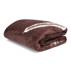 Плед Естель-4 (коричневий, перо, 180х220 см)