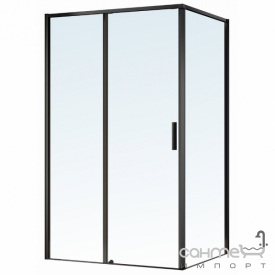 Прямоугольная душевая кабина Imprese Osser s6400601TR профиль матовый черный/прозрачное стекло