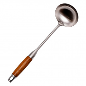 Ложка кухонная YIWU Generous 36,5х9,5 см Серебристо-коричневый (HP-8-45)