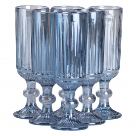Набор бокалов для шампанского YIWU 160 мл Голубой 6 шт (HP-19-67)