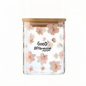 Банку для сипучих продуктів YIWU Sakura 900 мл Різнокольоровий (HP-34-24)