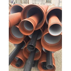 Гофрована дренажна (перфорована) труба ПП SN8 315 6м градус перфорації 120-360