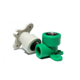 PPR коліно ВР Ø20х1/2" з настінним кріпленням (PipeLife)