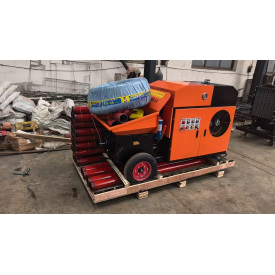 Электрический мини-бетононасос, производительнлстью 8-10 м.куб/час, с комплектом бетоноводов до 50м.