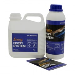 Прозрачная эпоксидная смола 3 кг + отвердитель Heavy Epoxy комплект для заливки столешниц, стен, полов, картин Володимир-Волинський