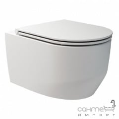 Безободковый подвесной унитаз с сидением softclose Devit Art 3.0 Vortex Flush 3030140W белый матовый Охтирка