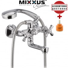 Змішувач для ванни короткий ніс Mixxus Premium Retro Euro (Chr-142)