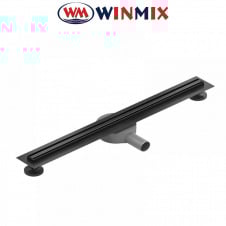 Душовий трап із нержавіючої сталі SUS304 DRAIN-05-70-SLIM BLACK-30x700мм, Winmix Польща
