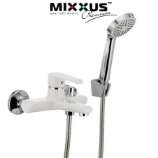 Змішувач для ванни короткий ніс Mixxus Colorado White Euro (Chr-009)