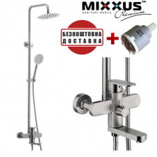 Душова колона із змішувачем Mixxus AVA-009-J із нерж. сталі SUS304
