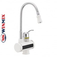 Електричний проточний водонагрівач Winmix Electra 240EF рефлекторний гусак на миття 3 кВт (гнучкий вилив)
