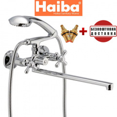 Змішувач для ванни довгий вилив HAIBA DOMINOX EURO (Chr-140) Рівне