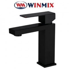 Змішувач для умивальника Winmix BLACK KUB HEAVY (Chr-001) SUS304, Польща (нержавіюча сталь) Шостка
