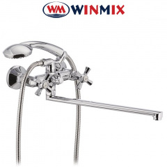 Змішувач для ванни з довгим носом Winmix Premium Retro Euro (Chr-140) Киев