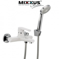 Змішувач для ванни короткий ніс Mixxus Colorado White Euro (Chr-009) Васильків