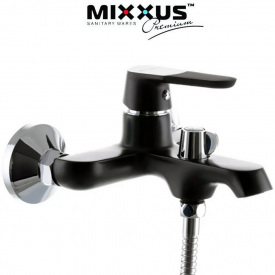 Змішувач для ванни короткий ніс MIXXUS Premium Tiger Euro Black (чорний) (Chr-009), Польща
