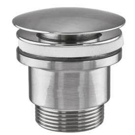 Донний клапан для умивальника (кнопка) PW-01-02 1 1/4&quot; колір Нерж, Чехія