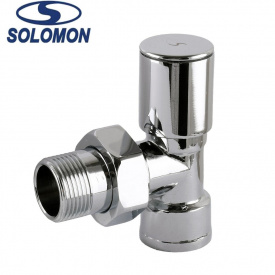 Solomon Кран радіаторний кутовий хромований 1/2, Польща.