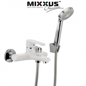 Змішувач для ванни короткий ніс Mixxus Colorado White Euro (Chr-009)