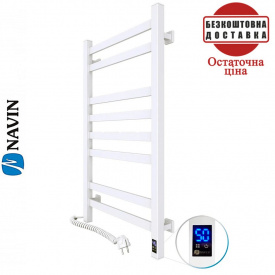 Сушка для рушників Електро Navin Авангард 48*80 Sensor, таймер Білий Лівий (вуглецева сталь) Україна