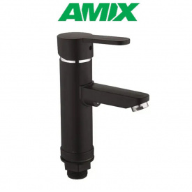 Змішувач для умивальника з термопластику AMIX Raul-001-A Black (без підводки), Чорний