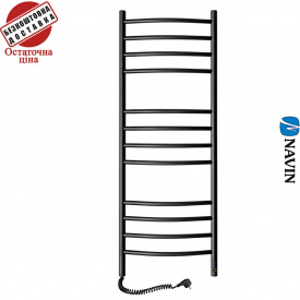 Сушка для рушників Електро Navin Камелія 48*120 Sensor, таймер чорний муар, Лівий (вуглецева сталь) Україна