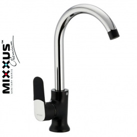 Змішувач для кухні Вухо на гайці MIXXUS Premium Tiger Black (чорний) (Chr-014), Польща