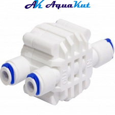 Фото - Клапан відсічний триходовий Aquakut 1/4"QC х 4 QCSV-1. Клапан відсічний триходовий Aquakut 1/4"QC х 4 QCSV-1.