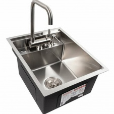 Кухонна мийка прихована Platinex Handmade CM 40*50 PVD (зі змішувачем диспенсером), Нержавіюча сталь