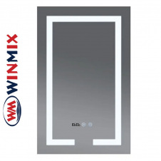 Дзеркало для ванної кімнати Winmix HARD MR06-60x80 (з LED-підсвічуванням, годинник, антизапотівання)