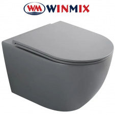 Унітаз підвісний Winmix Premium ELLIPSE 0308-T3 GRAY 490*360*360mm, система змиву TORNADO 3.0