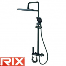 Душова колона із змішувачем Rix PBI-009-J BLACK 4 режими, Чорний