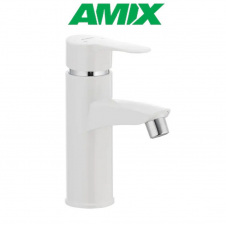 Змішувач для умивальника із термопластику AMIX Sergio-001 WHITE (без підводки), Білий