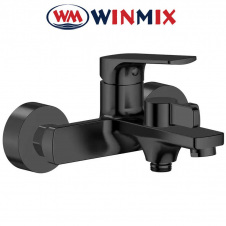Змішувач для ванни короткий нос Winmix Premium Mone Euro Black (Chr-009), Польща