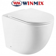Унітаз підлоговий безбачковий WINMIX PREMIUM ELLIPSE 0701-T1 570*365*410mm, система змиву TORNADO 1.0
