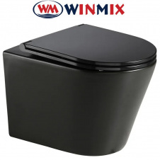 Унітаз підвісний Winmix Premium BEVEL 0301-T3 BLACK 515*355*365mm, система змиву TORNADO 3.0