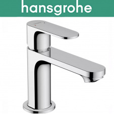 Змішувач Hansgrohe (art 72510000) для раковини одноважільний зі зливною гарнітурою, Rebris S 80, Хром