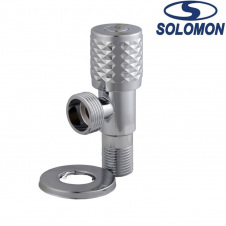 Кран кутовий кераміка Solomon PROFESSIONAL EXCLUSIVE 3/4*1/2" 898 CHROME, Польща