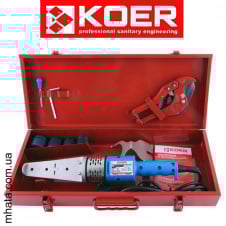 Паяльник для поліпропіленової труби KOER SET-01 (700Вт, 4 насад., ножиці)