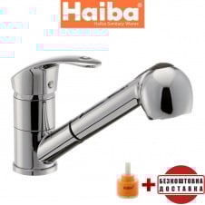 Змішувач для кухні ялинка з лійкою HAIBA Mars (Chr-014)