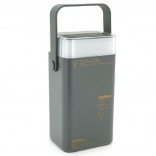Повербанк Power Bank Remax RPP-596 40000mAh, 2USB+2Type-C, 22.5W, QC/PD, Gray, 0.92kg