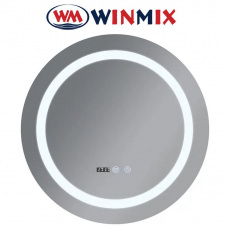 Дзеркало для ванної кімнати Winmix PLAIN MC02-80 (з LED-підсвічуванням, годинник, антизапотівання)